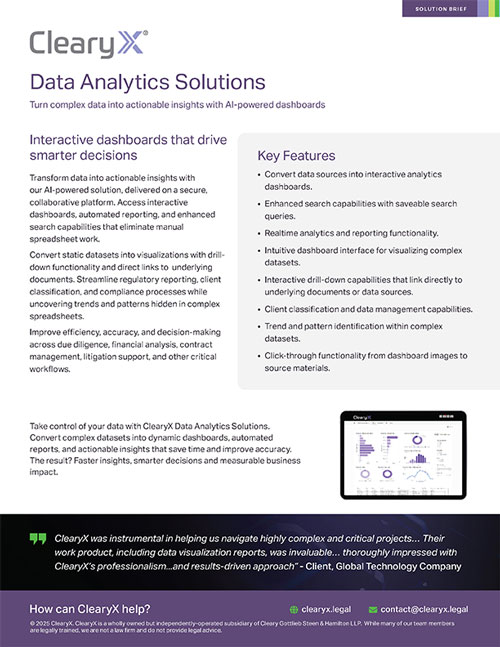 Data Analytics Solution Brief