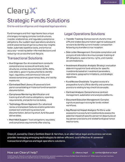 Strategic Funds Solution Brief